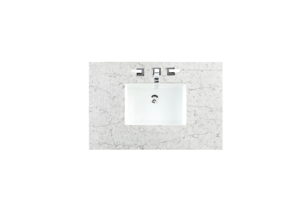 Lorelai 36 in Single Vanity, Black Onyx w/3 cm Eternal Jasmine Pearl Silestone Top