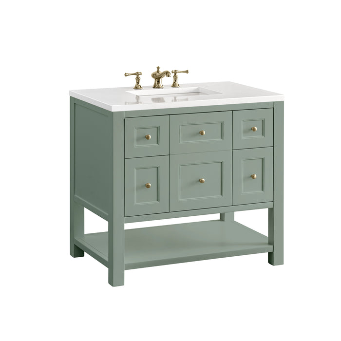Breckenridge 36 in Single Vanity w/Smokey Celadon 3 cm Artic Fall Top