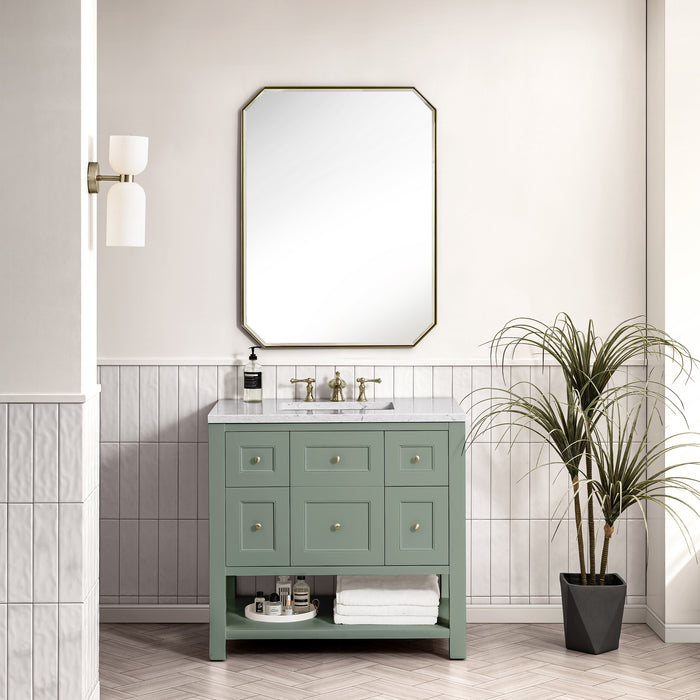 Breckenridge 36 in Single Vanity w/Smokey Celadon 3 cm Artic Fall Top