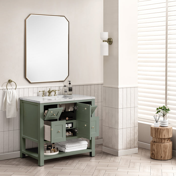 Breckenridge 36 in Single Vanity w/Smokey Celadon 3 cm Artic Fall Top