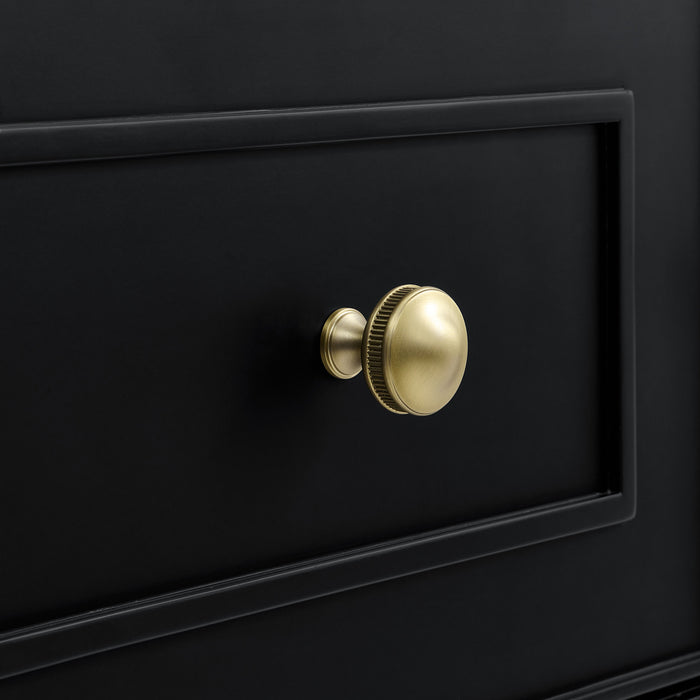 Lorelai 36 in Single Vanity, Black Onyx w/3 cm Eternal Jasmine Pearl Silestone Top