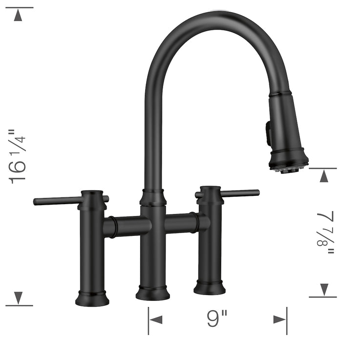 Empressa Pull-Down Bridge Faucet 1.5 GPM