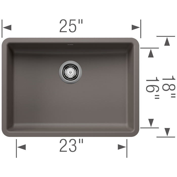 Precis 25" ADA Single Bowl Kitchen Sink