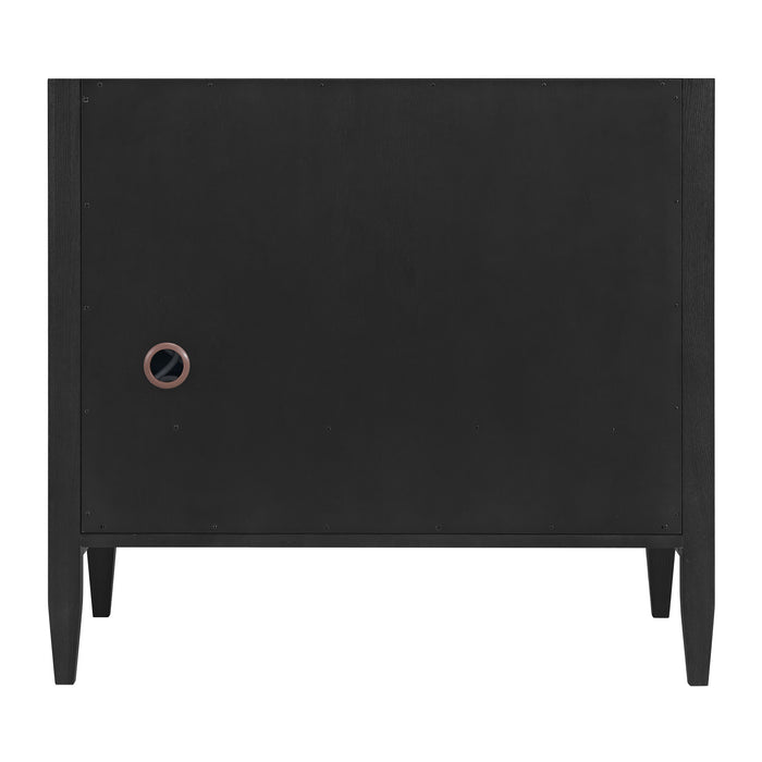 Myrrin 36 in Vanity, Carbon Oak w/ 3 cm Lime Delight Silestone Top