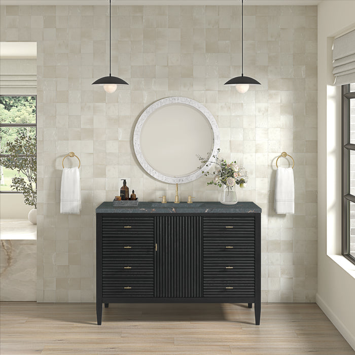 Myrrin 48 in Vanity Carbon oak 2/3 cm Parisien Bleu Silestone Top
