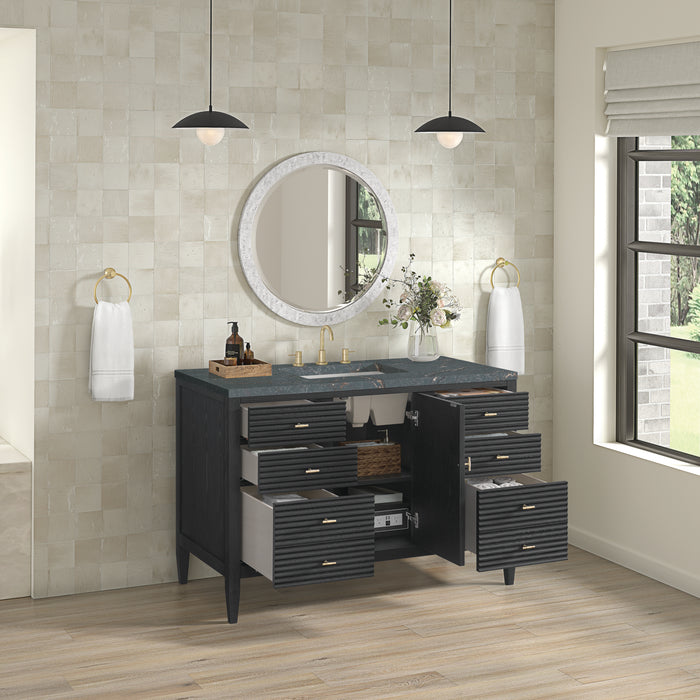 Myrrin 48 in Vanity Carbon oak 2/3 cm Parisien Bleu Silestone Top