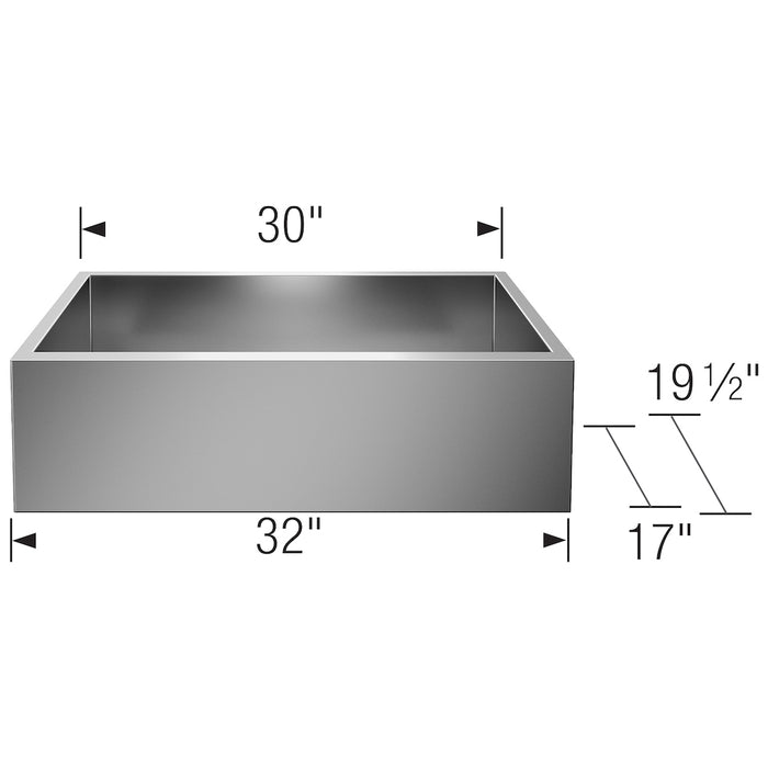 Precision 16" R0 Apron Super Single Kitchen Sink