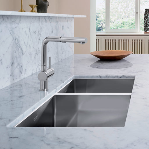 Precision 16" R10 1-3/4 Double Bowl Kitchen Sink Lifestyle