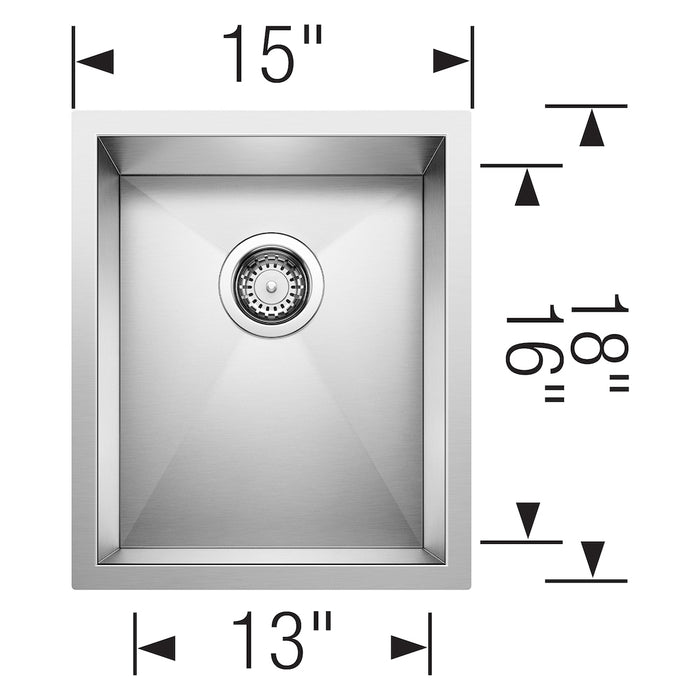 Precision 16" R0 Bar Sink