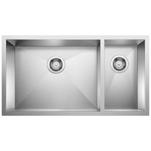 Precision 16" R0 1-1/2 Double Bowl Kitchen Sink