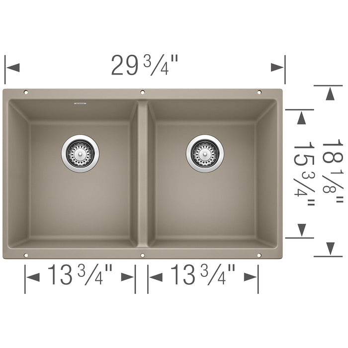 Precis Equal Double Bowl Kitchen Sink