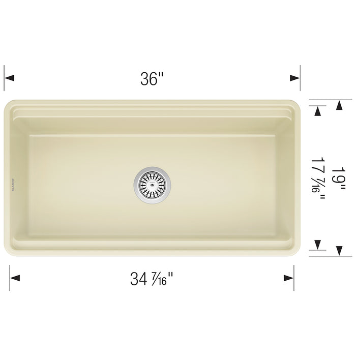 Profina 36" Apron Single Bowl Farmhouse Sink