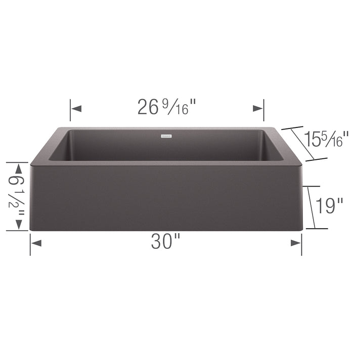 Vintera 30" Super Single Apron Farmhouse Sink