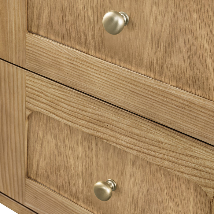 Laurent 48 in Single Vanity, Light Natural Oak w/ 3 cm White Zeus Top