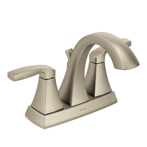 Voss Brushed Nickel Two-Handle High Arc Bathroom Faucet