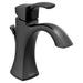 Voss Matte black one-handle high arc bathroom faucet
