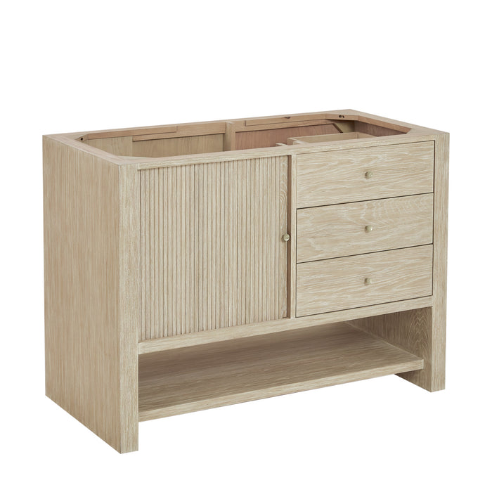 Marigot 48 in Single Vanity, Sunwashed Oak w/3 cm White Zeus Silestone Top
