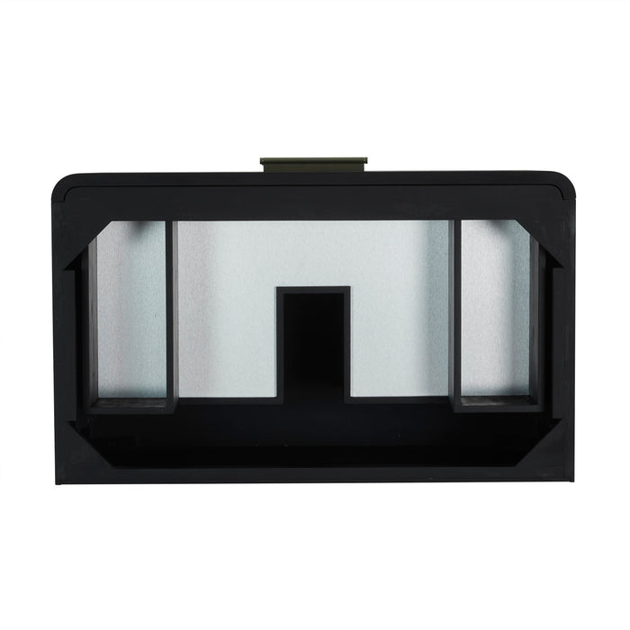Lucian 36 in Single Vanity, Carbon Oak w/3cm Victorian Silver Silestone Top