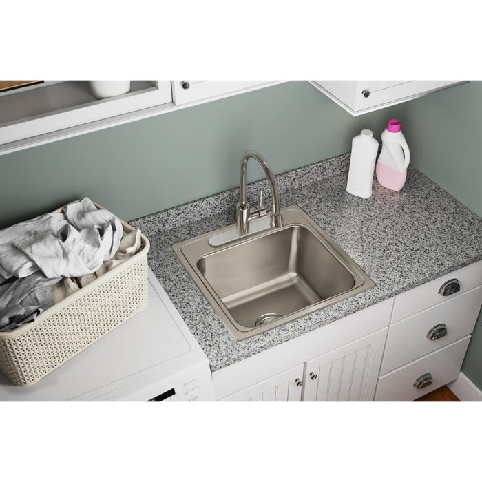 Lustertone Classic Stainless Steel 19-1/2 x 19 x 10-1/8  Laundry Sink