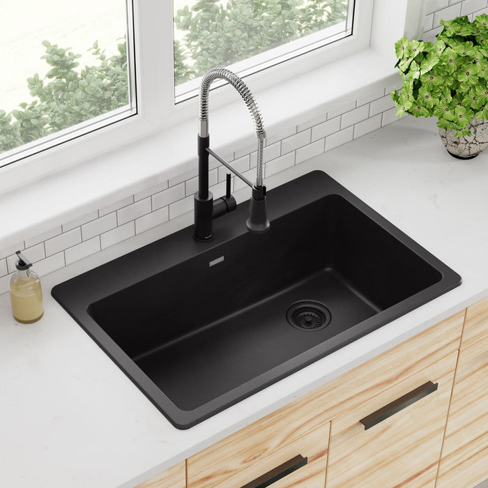 Quartz Classic 33 x 22 x 9-1/2 Single Bowl Drop-in Sink