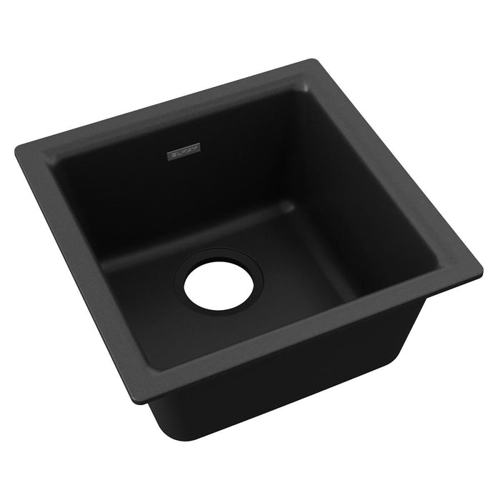 Quartz Classic 15-3/4 x 15-3/4 x 7-11/16 Single Bowl Dual Mount Bar Sink