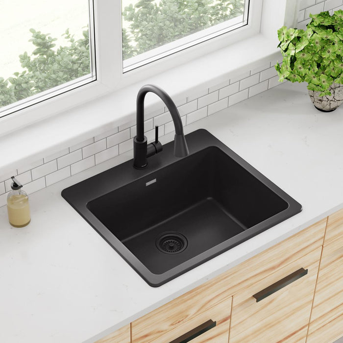 Quartz Classic 25 x 22 x 9-1/2 Single Bowl Drop-in Sink