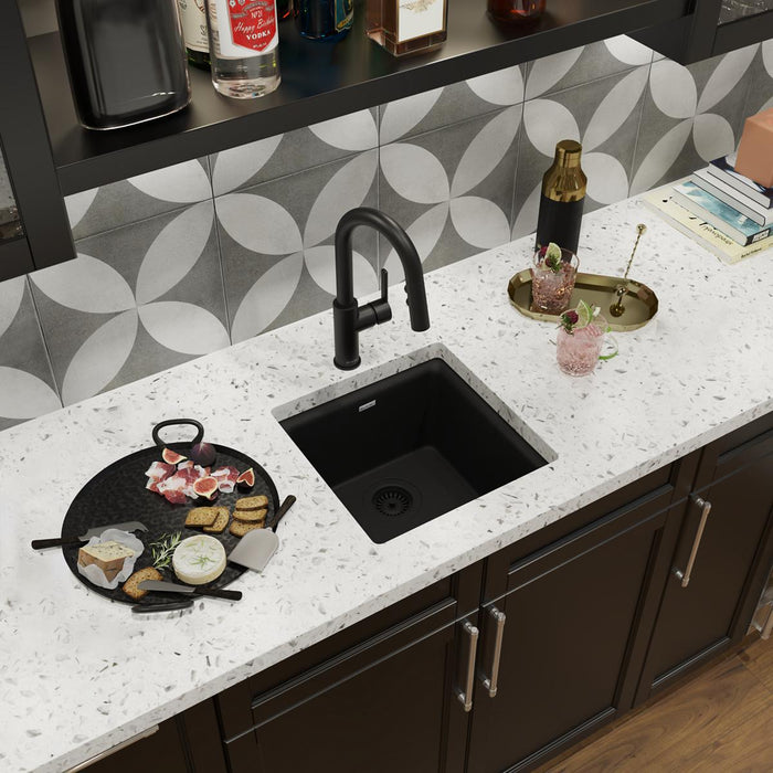 Quartz Luxe  Single Bowl Dual Mount Bar Sink