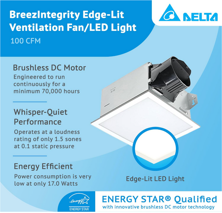 Breez Integrity 100 CFM Bathroom Exhaust Fan