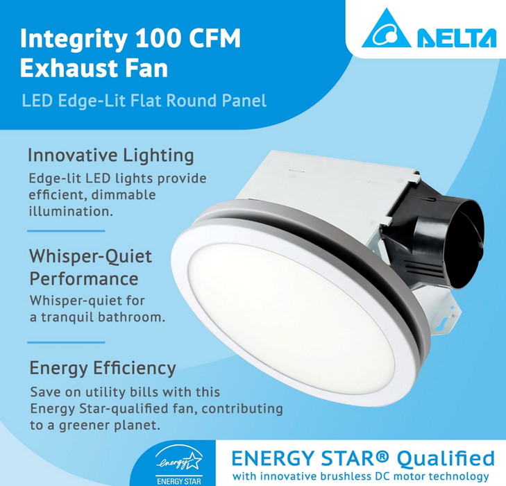 Delta Integrity 100 CFM Exhaust Bath Fan