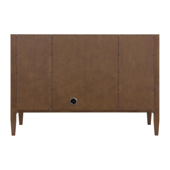 Myrrin 48 in Vanity, Mid Century Walnut w/3 cm Lime Delight Silestone Top