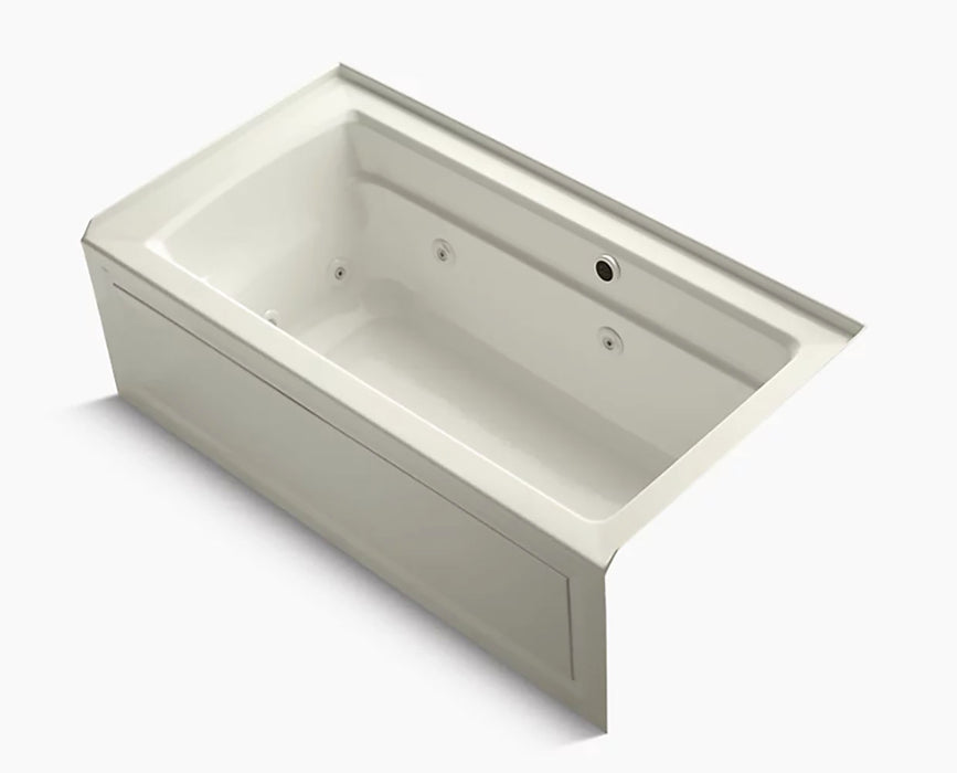 Archer 5' Comfort Depth Whirlpool Bathtub with Bask Heated Surface