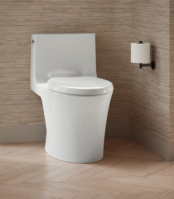 Veil One-Piece Elongated Toilet with Skirted Trapway, Dual-Flush
