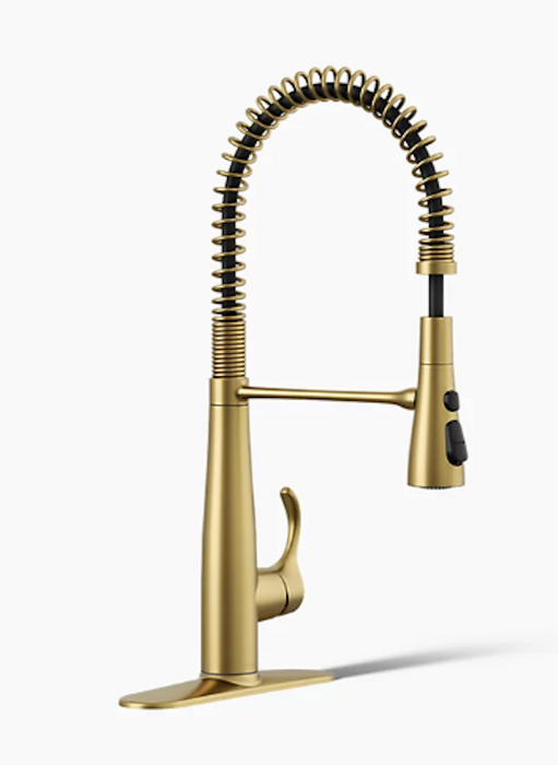 Simplice Semi-Professional Kitchen Sink Faucet with Three-Function Sprayhead