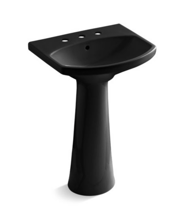 Cimarron 22-3/4 in Rectangular Pedestal Bathroom Sink