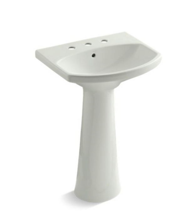 Cimarron 22-3/4 in Rectangular Pedestal Bathroom Sink