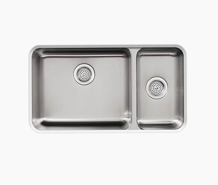 Undertone 31-1/2 in Undermount Double Bowl Kitchen Sink