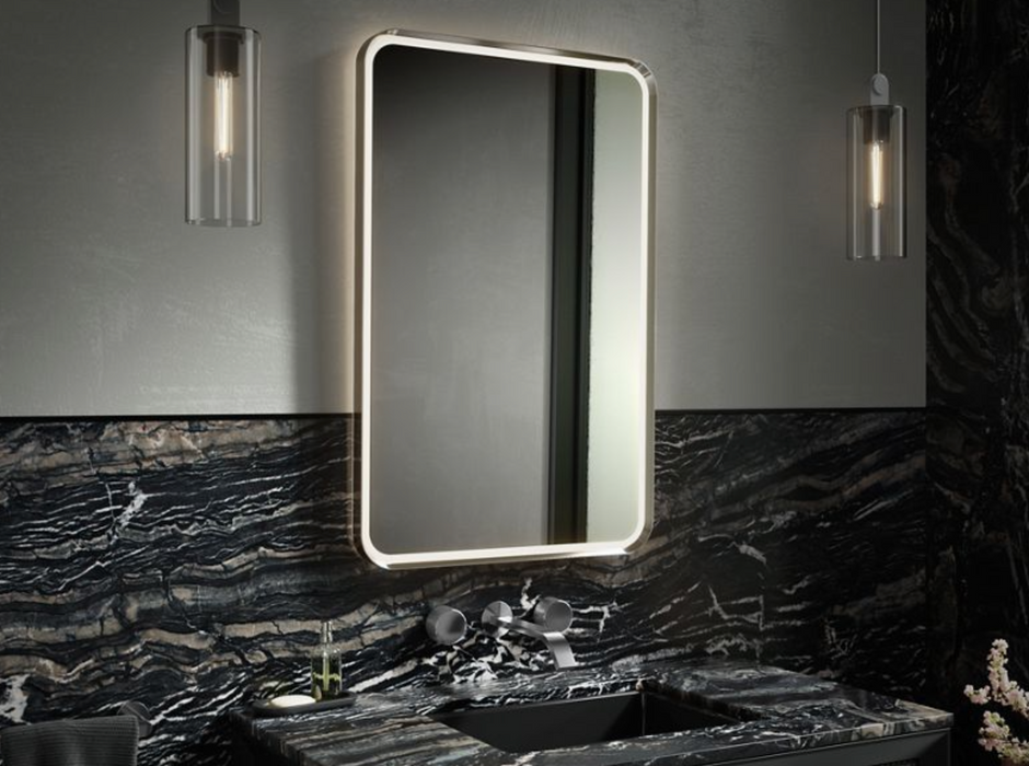 Essential Ultrabright 22 in x 34 in Rectangular Lighted Framed Mirror