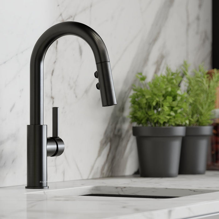 Avado Single Hole Bar Faucet with Pull-down Spray and Lever Handle