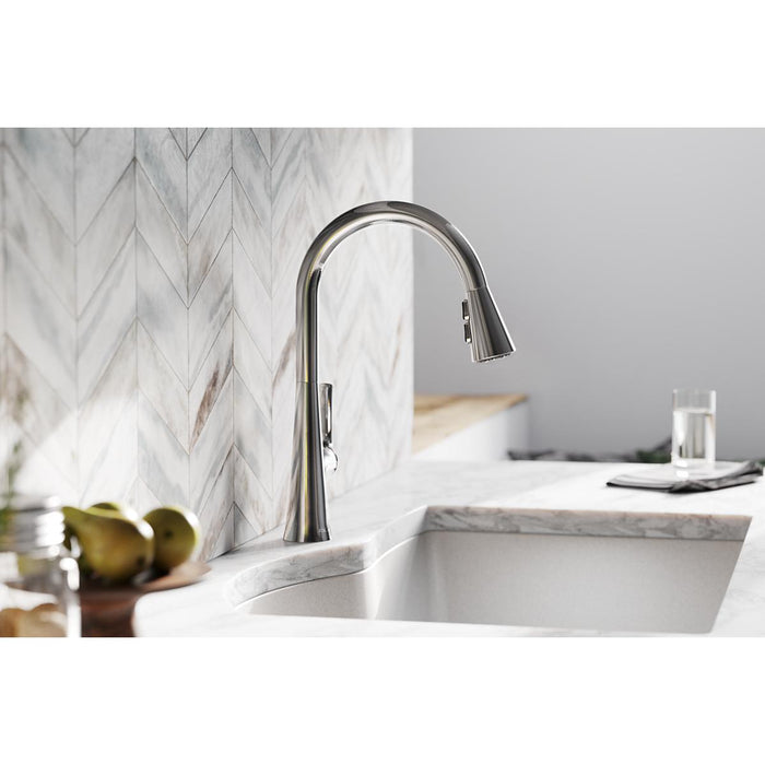 Harmony Single Hole Kitchen Faucet with Pull-down Spray