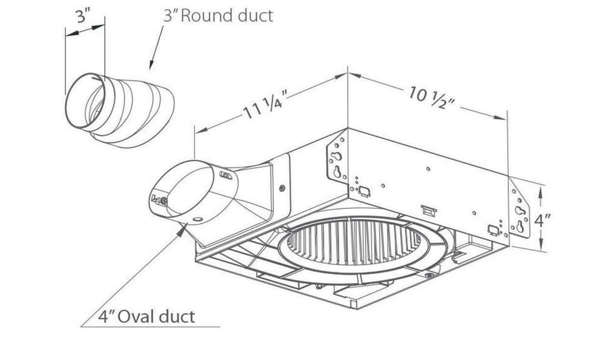 Delta BreezSlim SLM70H 13.1W Exhaust Bath Fan with Humidity Sensor
