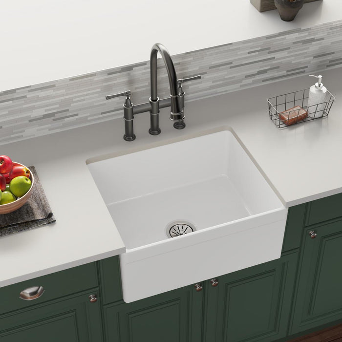 Fireclay Single Bowl Farmhouse Sink White
