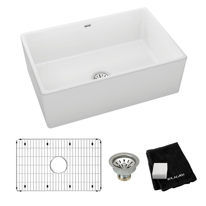 Fireclay Single Bowl Farmhouse Sink