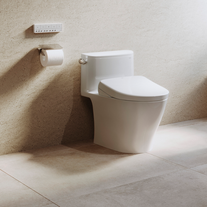 TOTO WASHLET S7A Electronic Bidet Toilet Seat with EWATER+ Bowl and Wand Cleaning, Auto Open and Close Contemporary Lid, Elongated, Sedona Beige