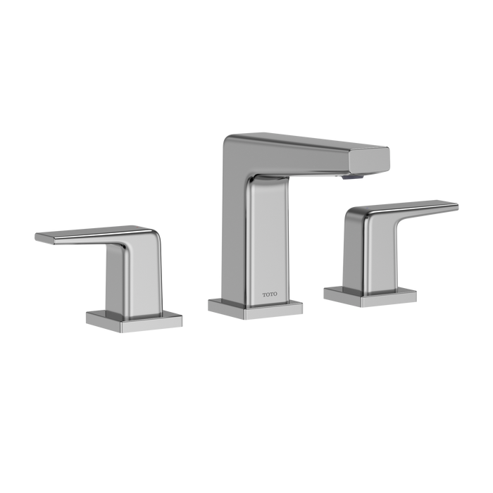 TOTO GB Series 1.2 GPM Two Handle Widespread Bathroom Sink Faucet with Drain Assembly, Polished Chrome - TLG10201U#CP