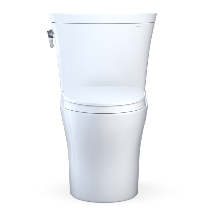TOTO Aquia IV Arc Two-Piece Elongated Dual Flush 1.28 and 0.9 GPF Universal Height Toilet with CEFIONTECT¨, WASHLET¨+ Ready, Cotton White - MS448124CEMFGN#01