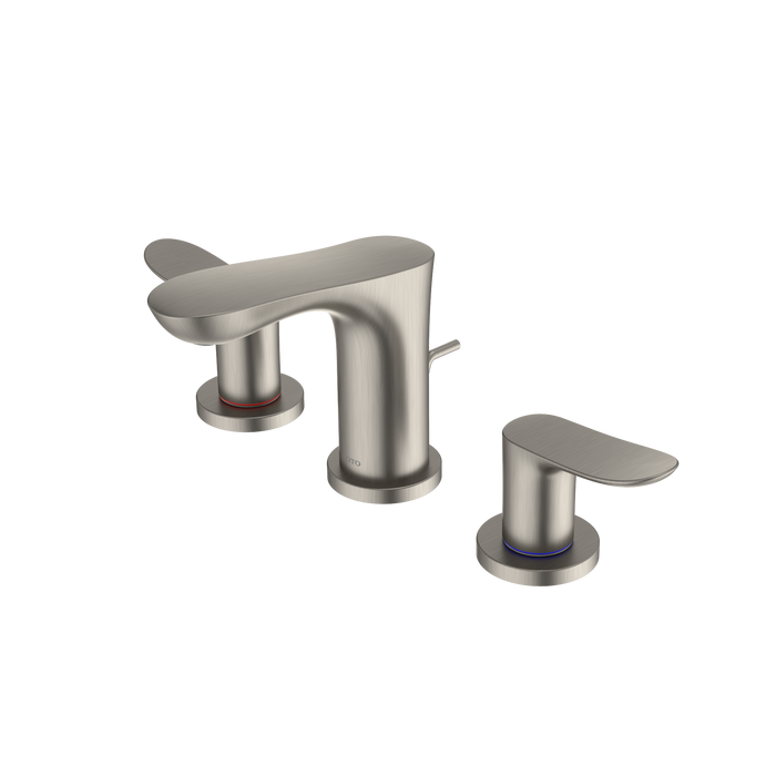 TOTO GO Series 1.2 GPM Two Handle Widespread Bathroom Sink Faucet with Drain Assembly, Brushed Nickel