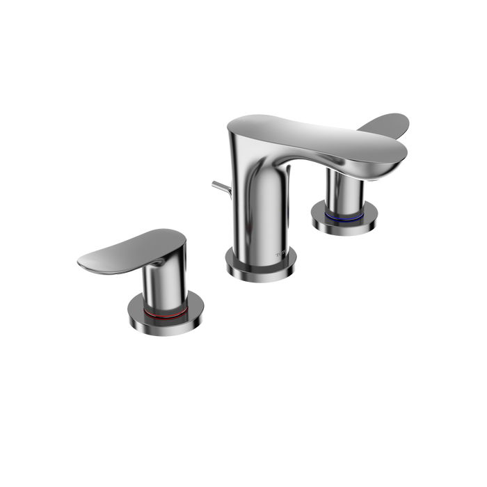 TOTO GO Series 1.2 GPM Two Handle Widespread Bathroom Sink Faucet with Drain Assembly, Polished Chrome