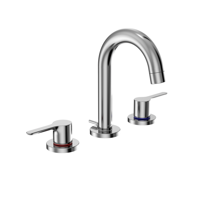 TOTO LB Series Two Handle Widespread 1.2 GPM Bathroom Sink Faucet with Drain Assembly, Polished Chrome - TLS01201U#CP