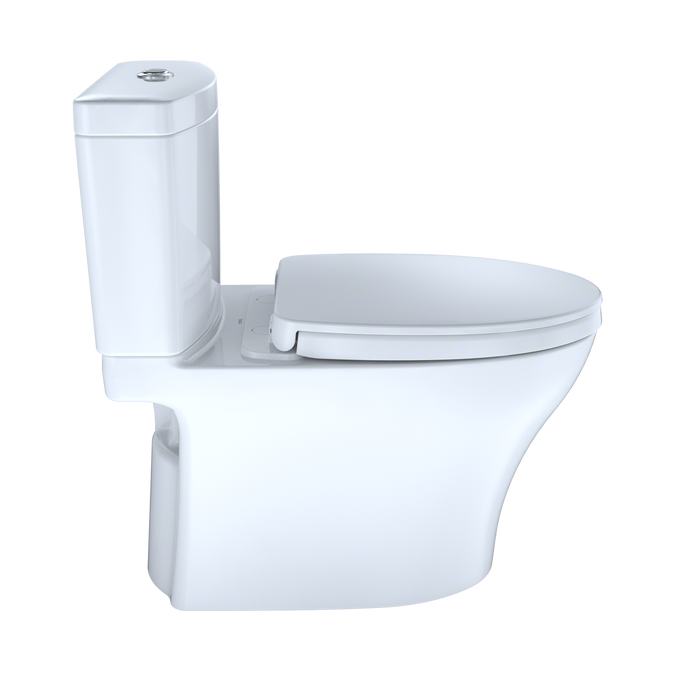 TOTO Aquia IV WASHLET+ Two-Piece Elongated Dual Flush 1.28 and 0.9 GPF Toilet with CEFIONTECT, Cotton White