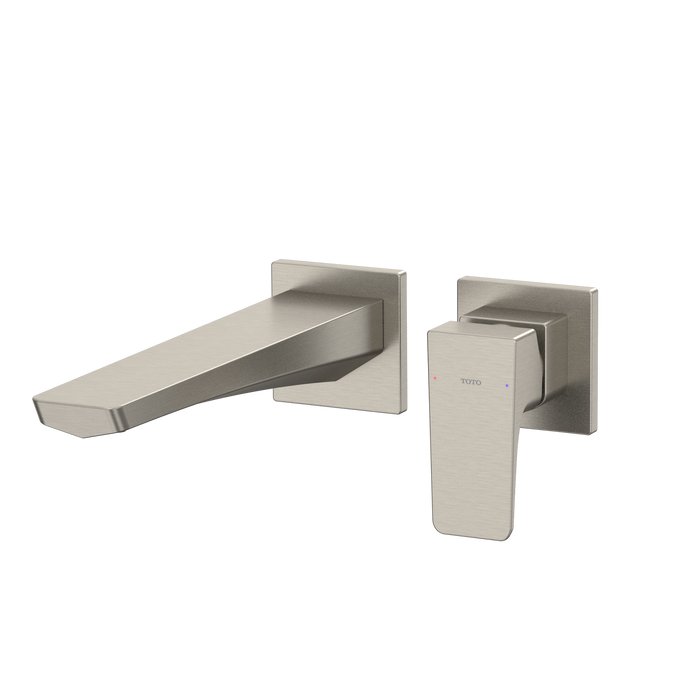 TOTO GE 1.2 GPM Wall-Mount Single-Handle Long Bathroom Faucet with COMFORT GLIDE Technology, Brushed Nickel